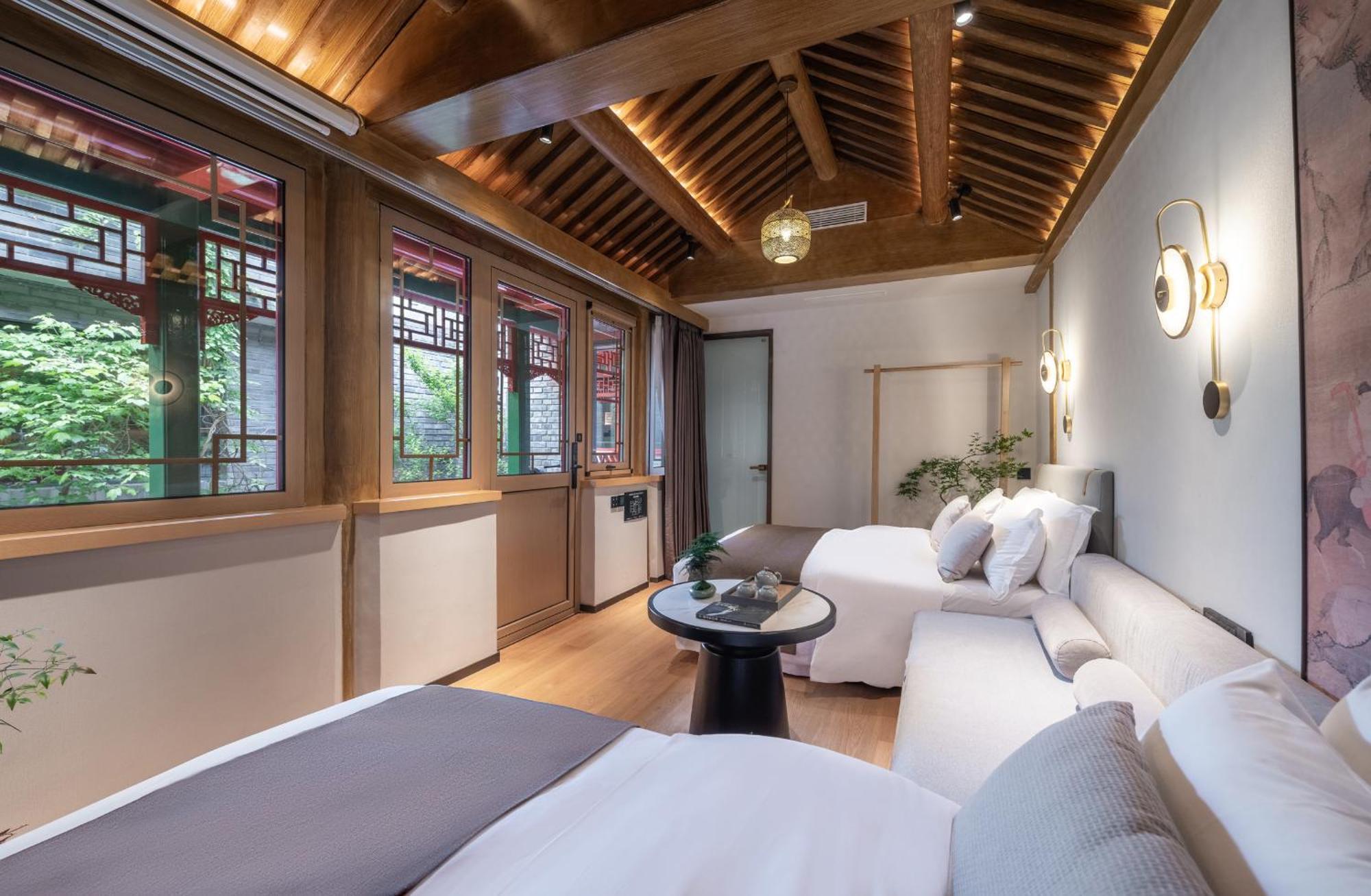 Xinxiang Yayuan Beijing Sihe Courtyard With Sky Garden Terrace Near Tiananmen Square Forbidden City Wangfujing Pedestrian Street And The Subway Ngoại thất bức ảnh
